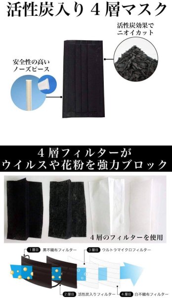 画像7: 貼る黒マスクプレミアム ひもなしで耳が痛くならない 男女兼用 貼りなおしOK PFE99％以上 不織布マスク メガネが曇りにくい【5枚入】 (7)