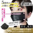 画像3: 貼る黒マスクプレミアム ひもなしで耳が痛くならない 男女兼用 貼りなおしOK PFE99％以上 不織布マスク メガネが曇りにくい【5枚入】 (3)