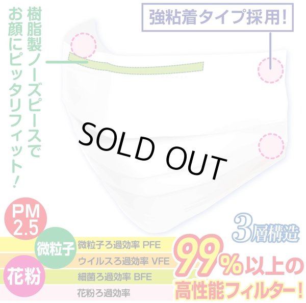画像3: 【強粘着】貼るマスク ひもなしで耳が痛くならない 男女兼用 PFE99％以上 不織布マスク【5枚入】 (3)