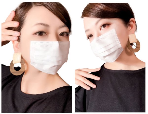 画像9: 【強粘着】小さめ貼るマスク ひもなしで耳が痛くならない PFE99%以上 不織布マスク【5枚入】 (9)