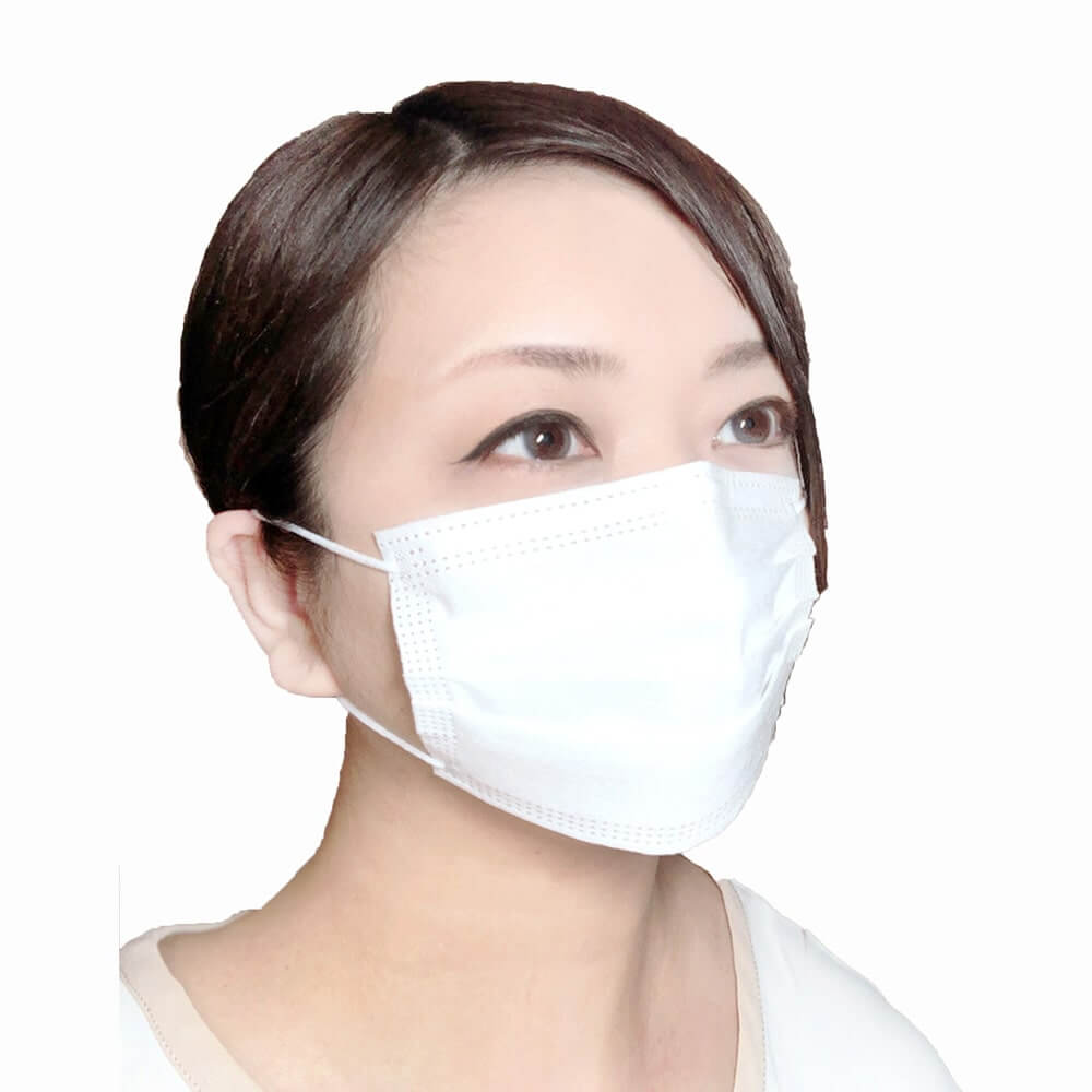 3層不織布マスク 小さめマスク (子供・女性用) 個別包装 販促マスク 白〔1,000枚〕